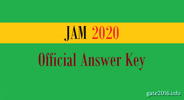 IIT JAM 2020 Official Answer Key - Ekxam