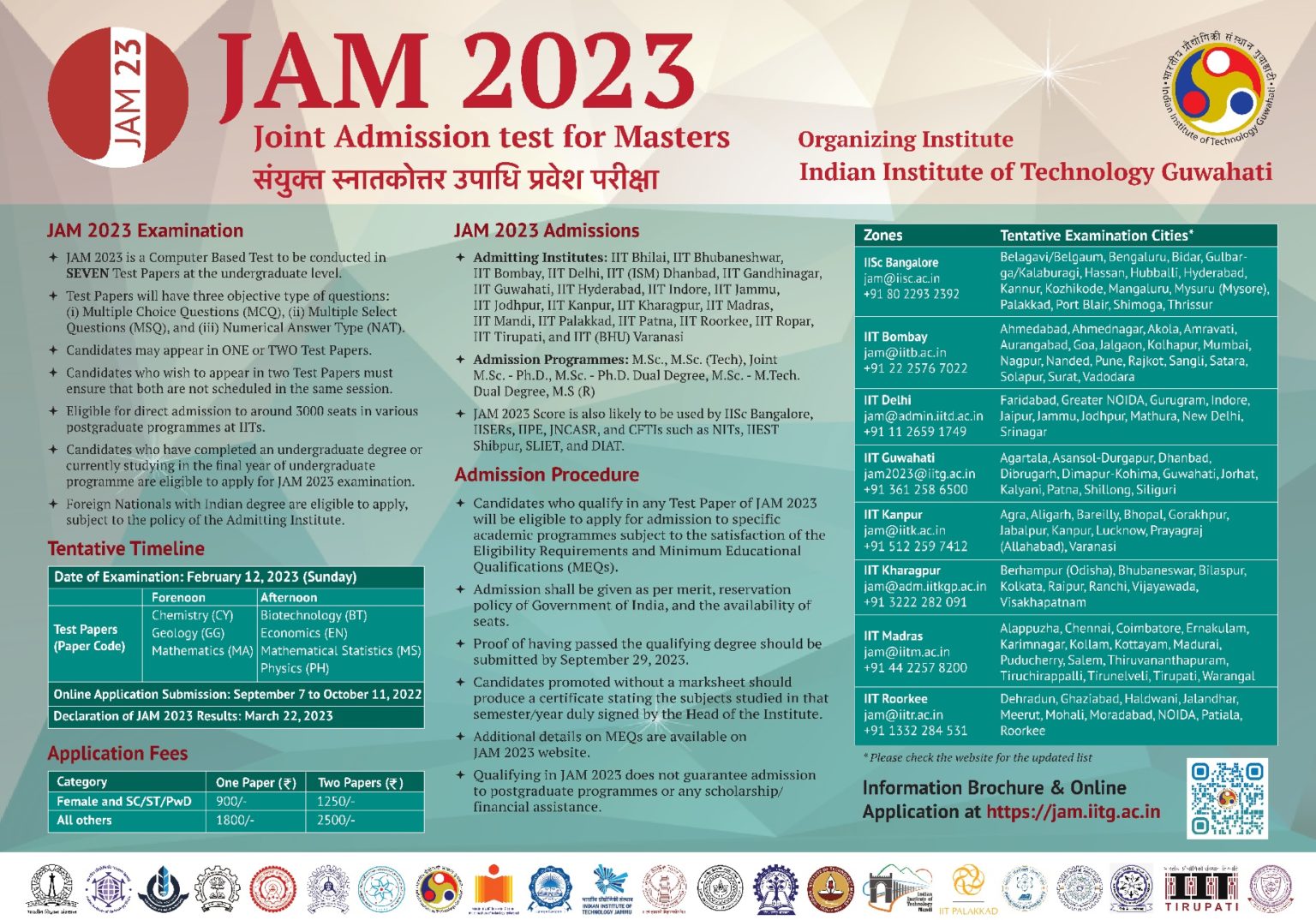 [Official] IIT JAM 2025 Notification [PDF]