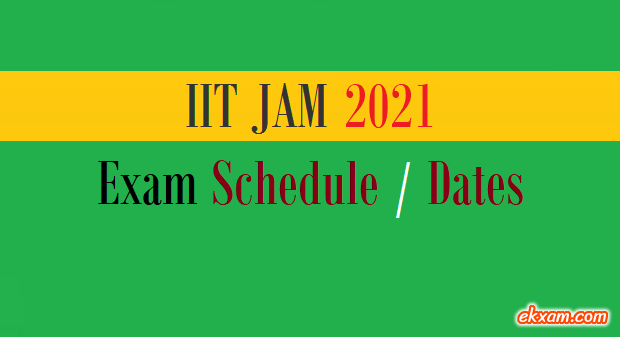 JAM Exam Dates