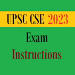 upsc cse exam instructions
