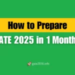 how to prepare for gate in last 1 month